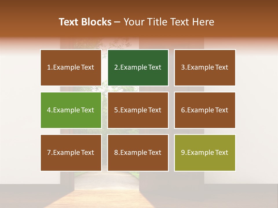 An Open Door Leading Into A Green Forest PowerPoint Template