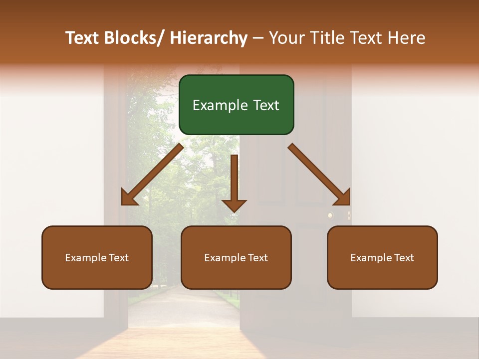 An Open Door Leading Into A Green Forest PowerPoint Template