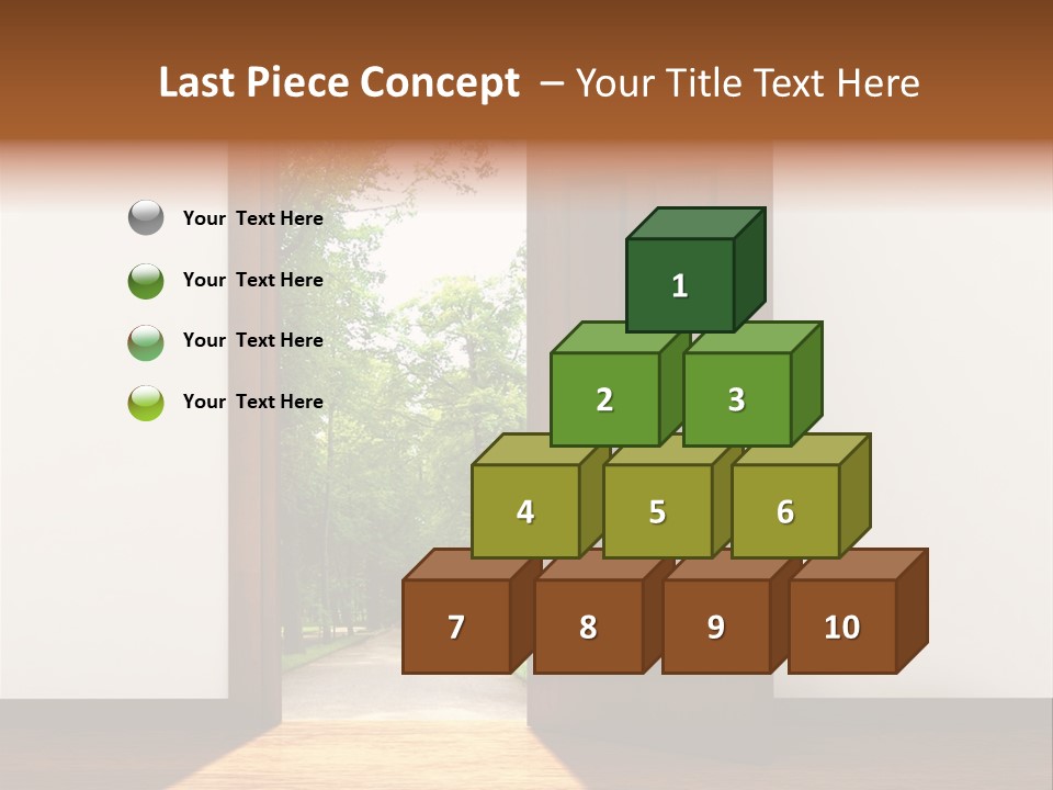 An Open Door Leading Into A Green Forest PowerPoint Template