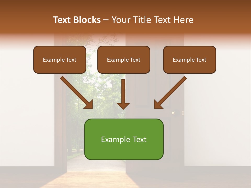 An Open Door Leading Into A Green Forest PowerPoint Template