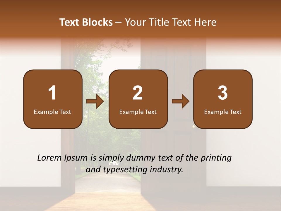 An Open Door Leading Into A Green Forest PowerPoint Template