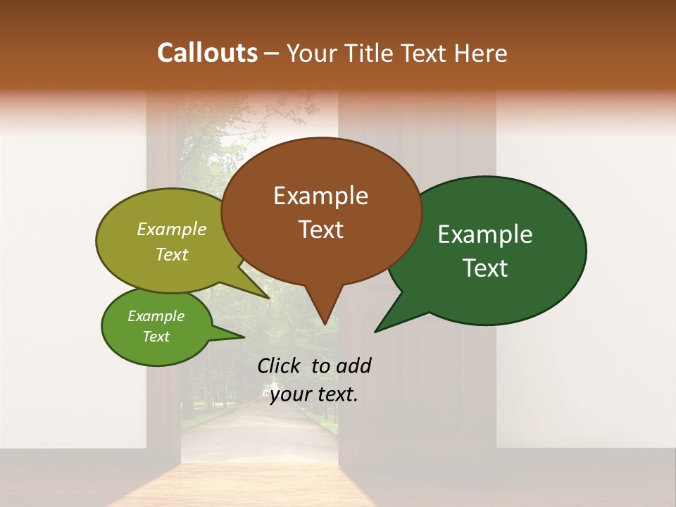 An Open Door Leading Into A Green Forest PowerPoint Template