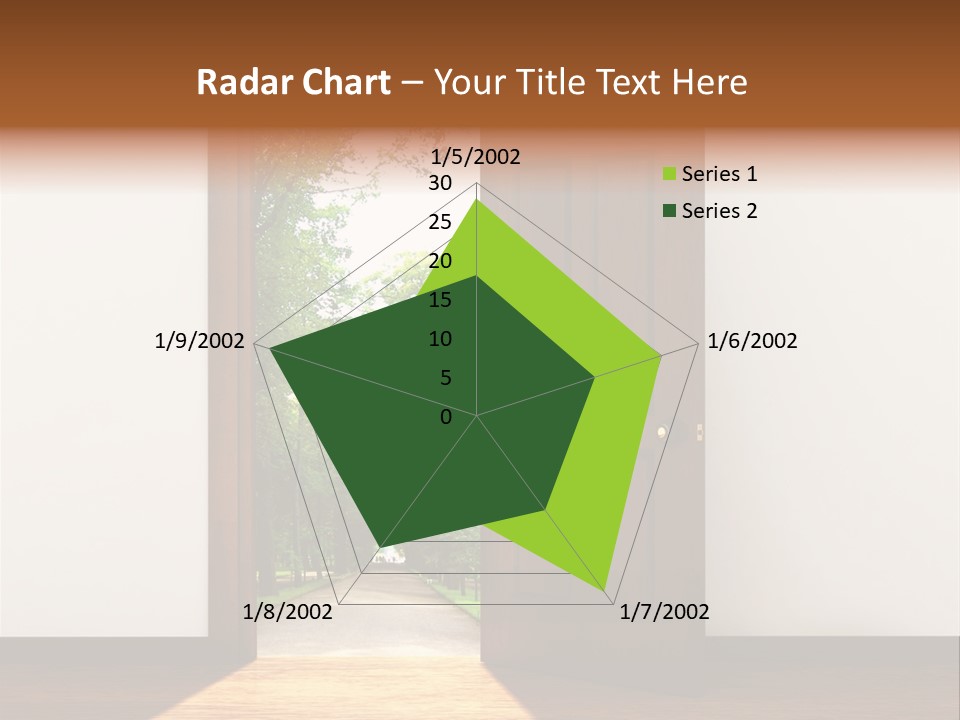 An Open Door Leading Into A Green Forest PowerPoint Template