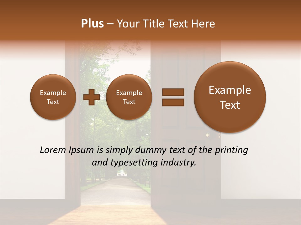 An Open Door Leading Into A Green Forest PowerPoint Template