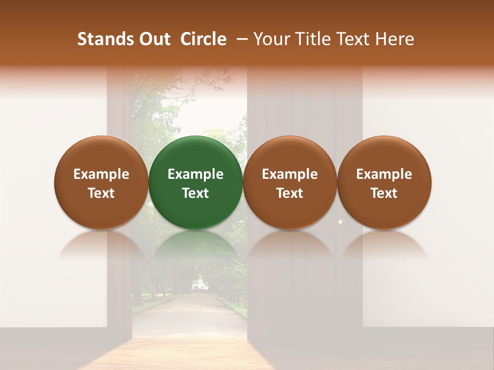 An Open Door Leading Into A Green Forest PowerPoint Template