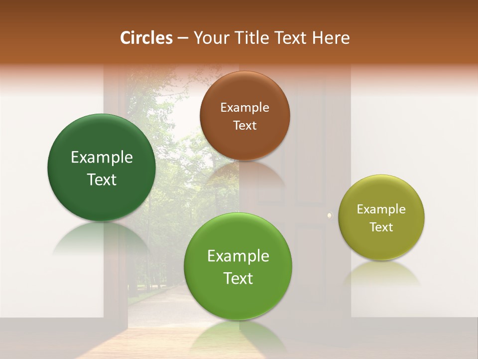 An Open Door Leading Into A Green Forest PowerPoint Template