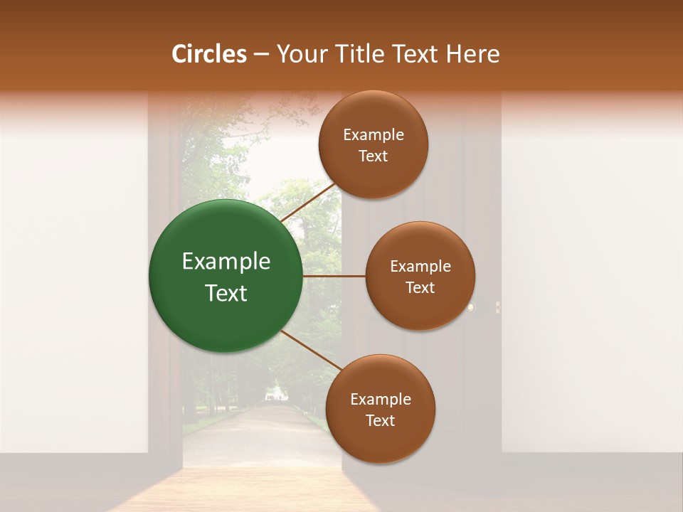 An Open Door Leading Into A Green Forest PowerPoint Template