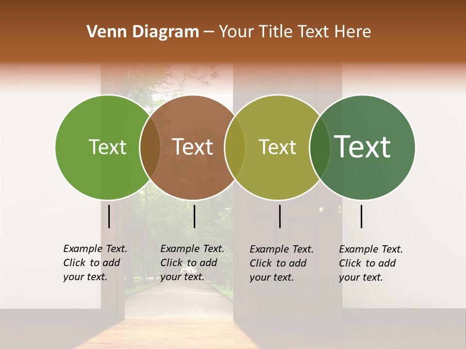 An Open Door Leading Into A Green Forest PowerPoint Template