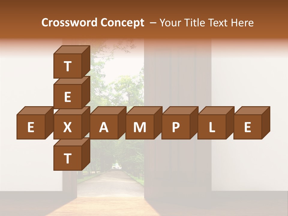 An Open Door Leading Into A Green Forest PowerPoint Template