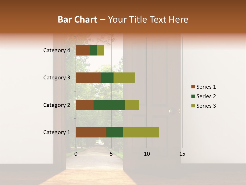 An Open Door Leading Into A Green Forest PowerPoint Template