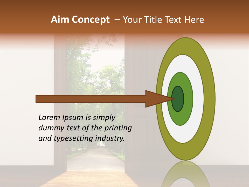 An Open Door Leading Into A Green Forest PowerPoint Template