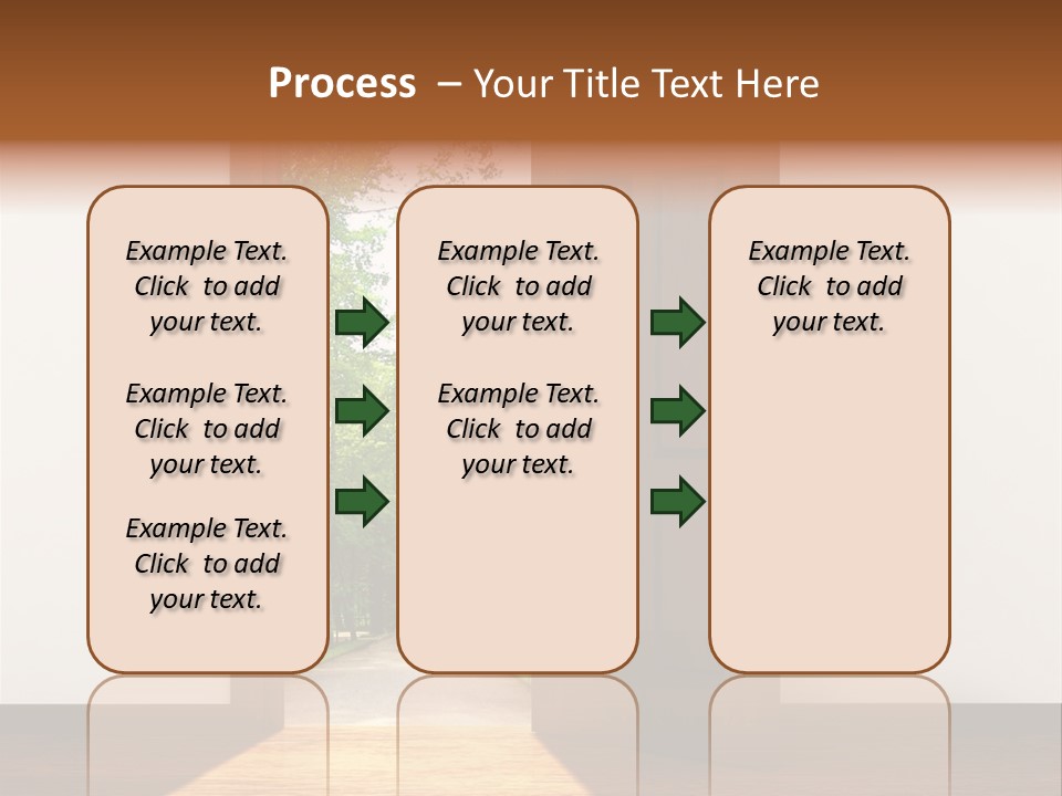 An Open Door Leading Into A Green Forest PowerPoint Template