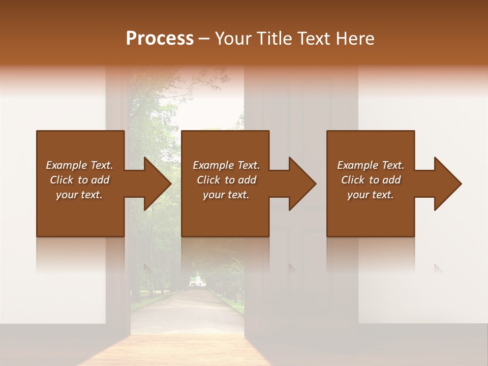 An Open Door Leading Into A Green Forest PowerPoint Template