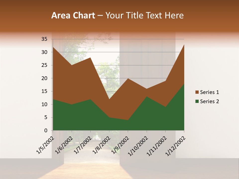 An Open Door Leading Into A Green Forest PowerPoint Template