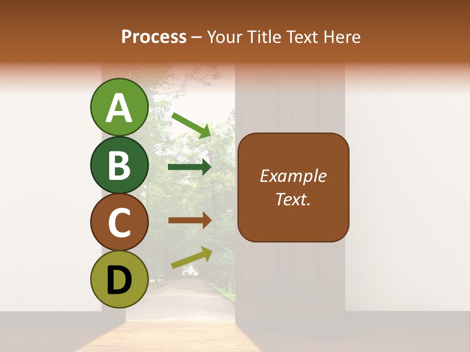 An Open Door Leading Into A Green Forest PowerPoint Template