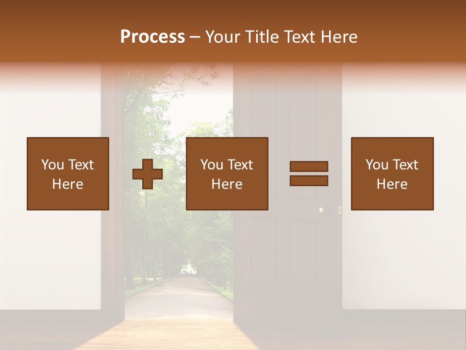 An Open Door Leading Into A Green Forest PowerPoint Template