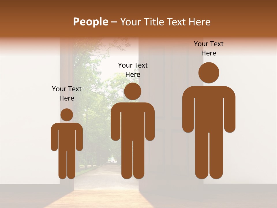 An Open Door Leading Into A Green Forest PowerPoint Template