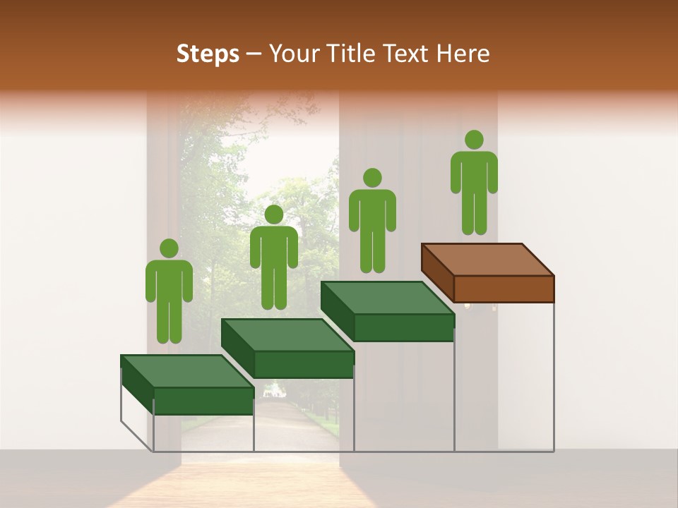 An Open Door Leading Into A Green Forest PowerPoint Template