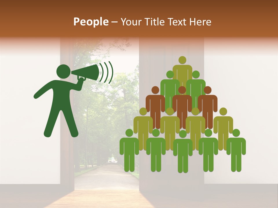 An Open Door Leading Into A Green Forest PowerPoint Template