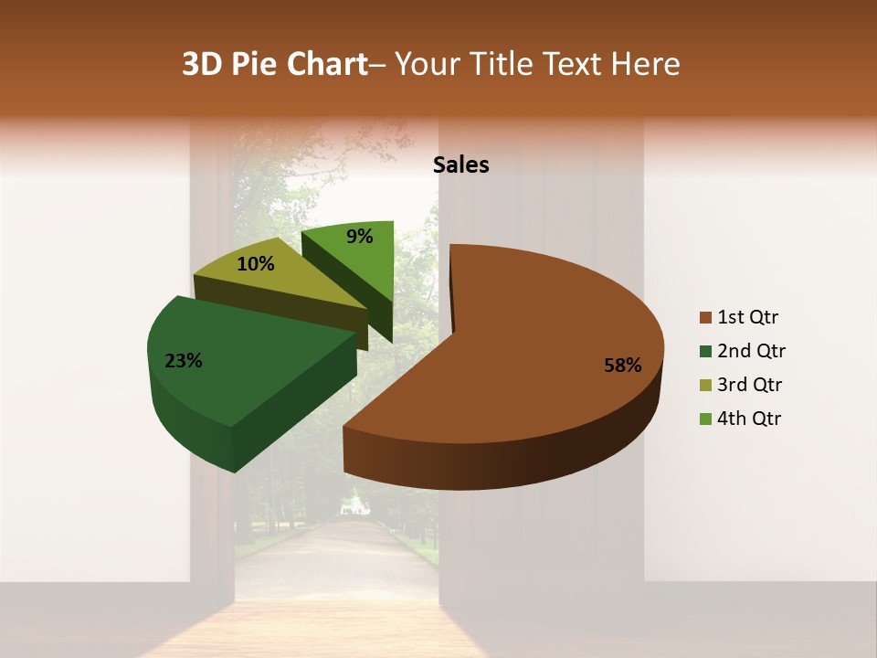 An Open Door Leading Into A Green Forest PowerPoint Template