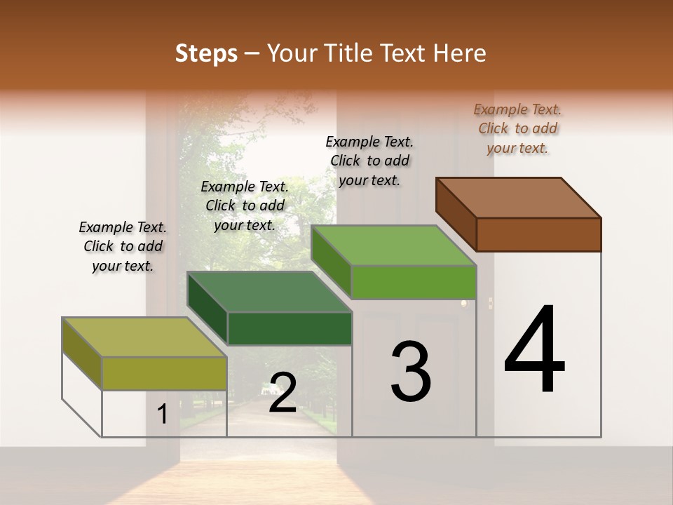 An Open Door Leading Into A Green Forest PowerPoint Template