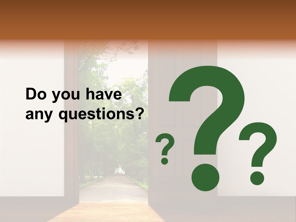 An Open Door Leading Into A Green Forest PowerPoint Template