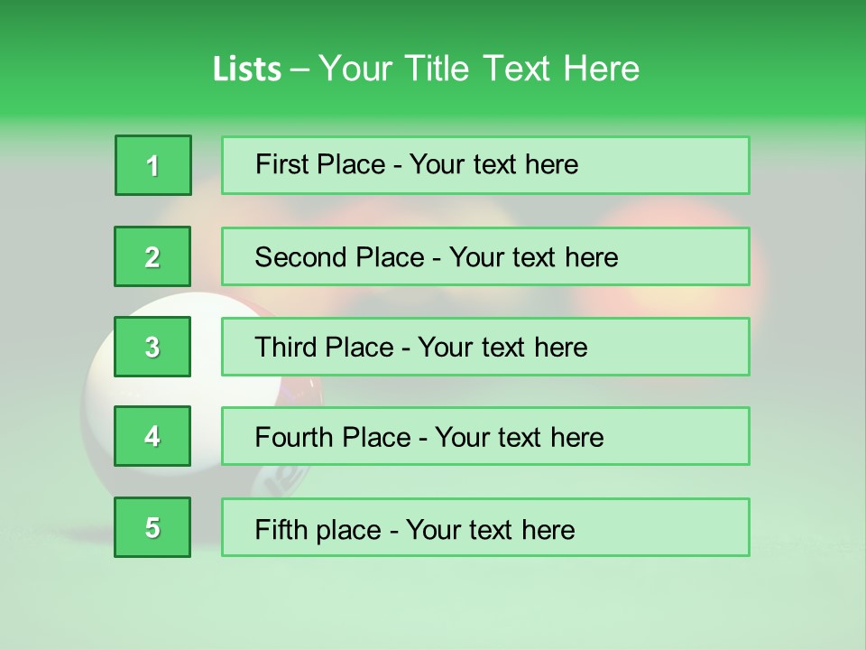Sphere Snooker Depth PowerPoint Template