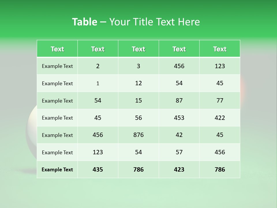 Sphere Snooker Depth PowerPoint Template