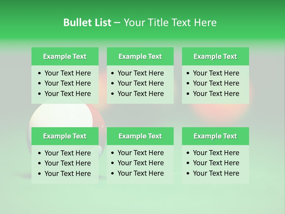 Sphere Snooker Depth PowerPoint Template