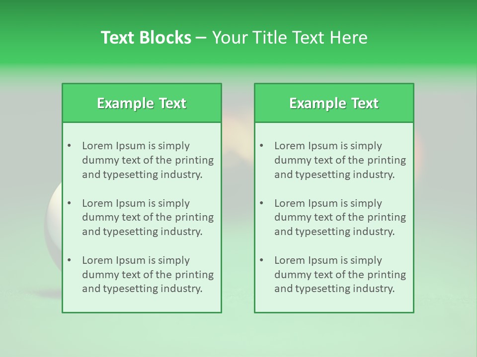 Sphere Snooker Depth PowerPoint Template