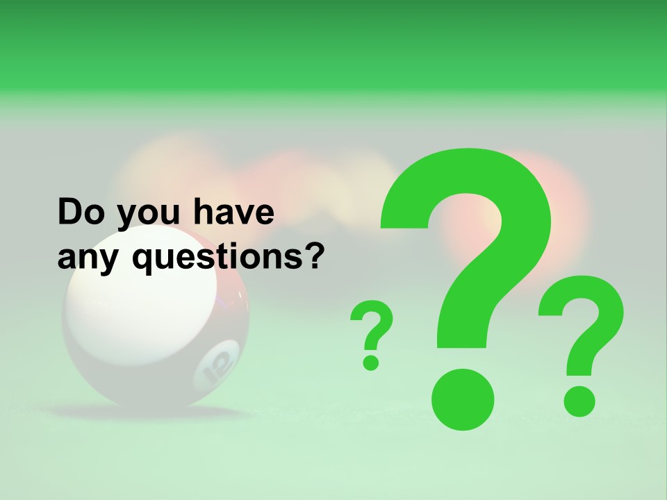 Sphere Snooker Depth PowerPoint Template