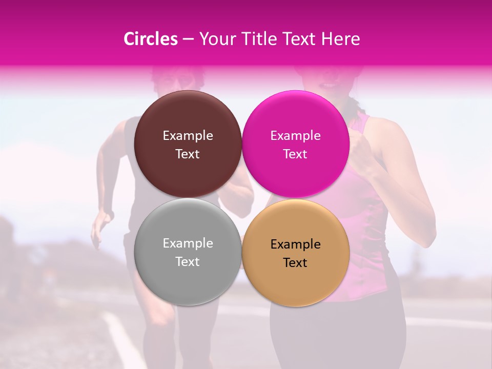 Running Woman Happy Race PowerPoint Template