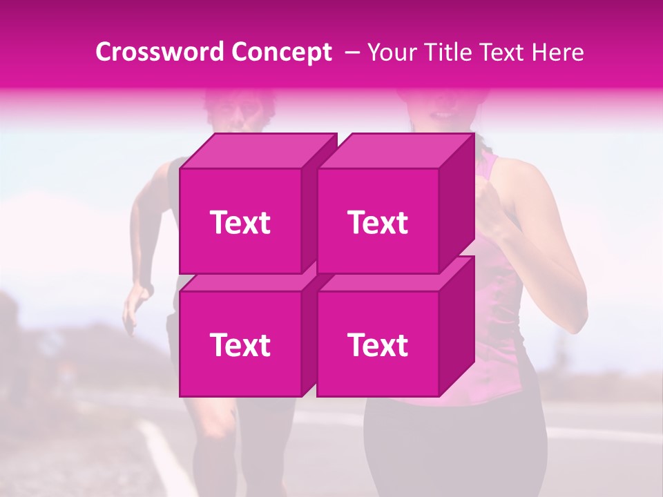 Running Woman Happy Race PowerPoint Template