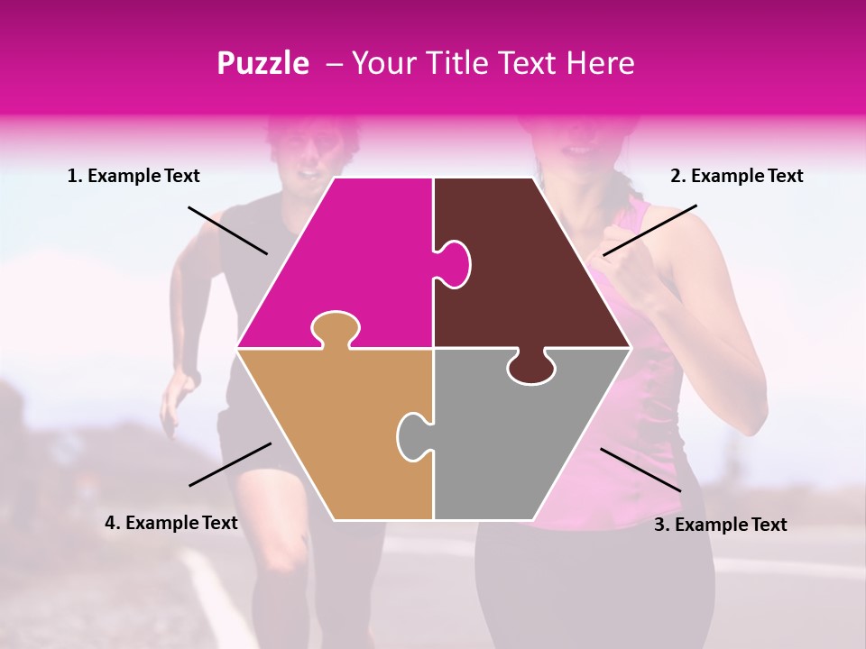 Running Woman Happy Race PowerPoint Template