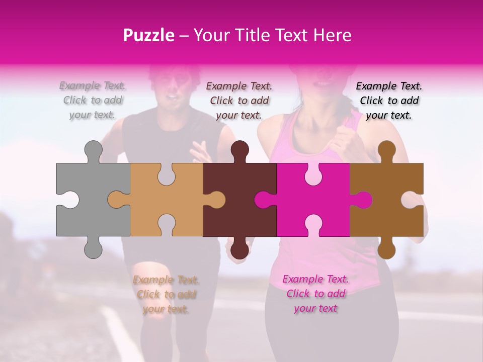 Running Woman Happy Race PowerPoint Template