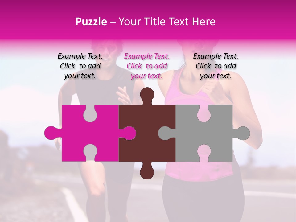 Running Woman Happy Race PowerPoint Template