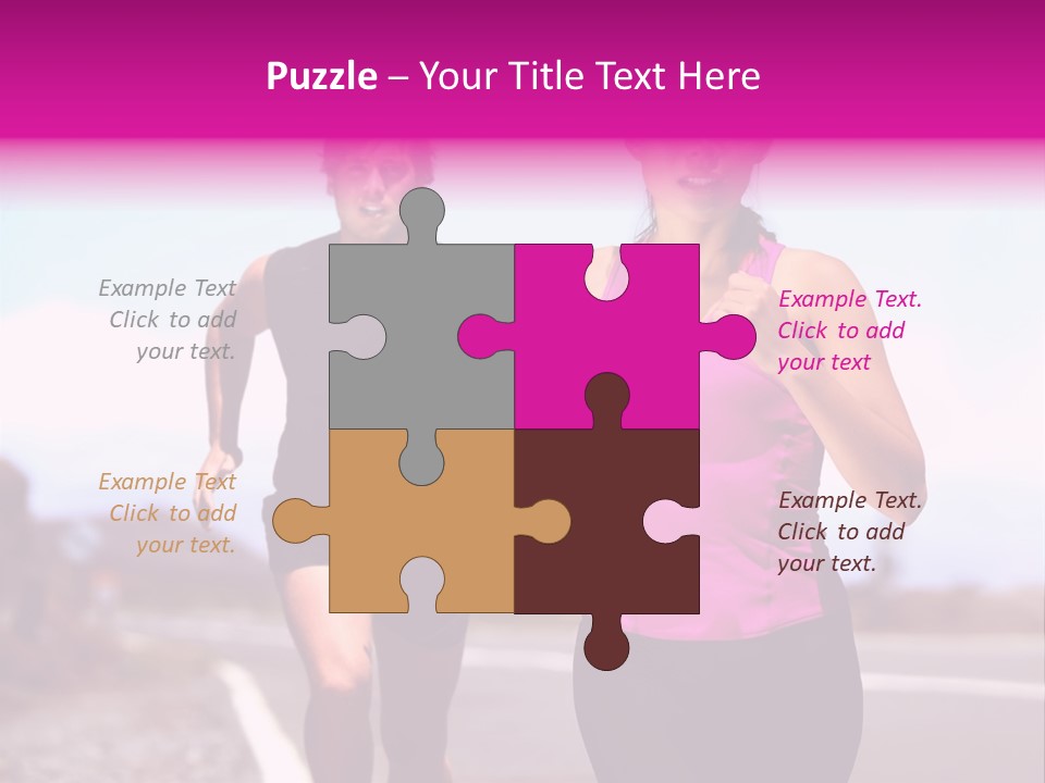 Running Woman Happy Race PowerPoint Template