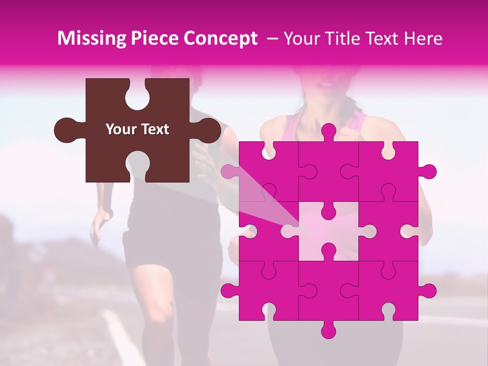 Running Woman Happy Race PowerPoint Template