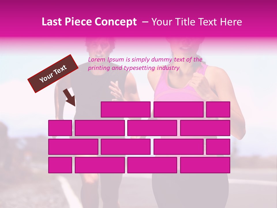 Running Woman Happy Race PowerPoint Template