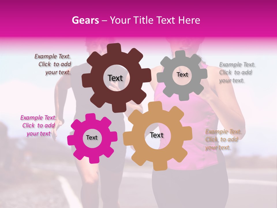 Running Woman Happy Race PowerPoint Template