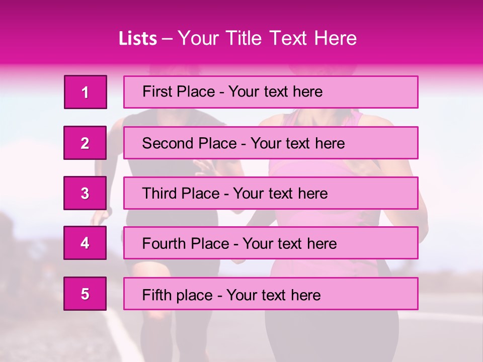 Running Woman Happy Race PowerPoint Template