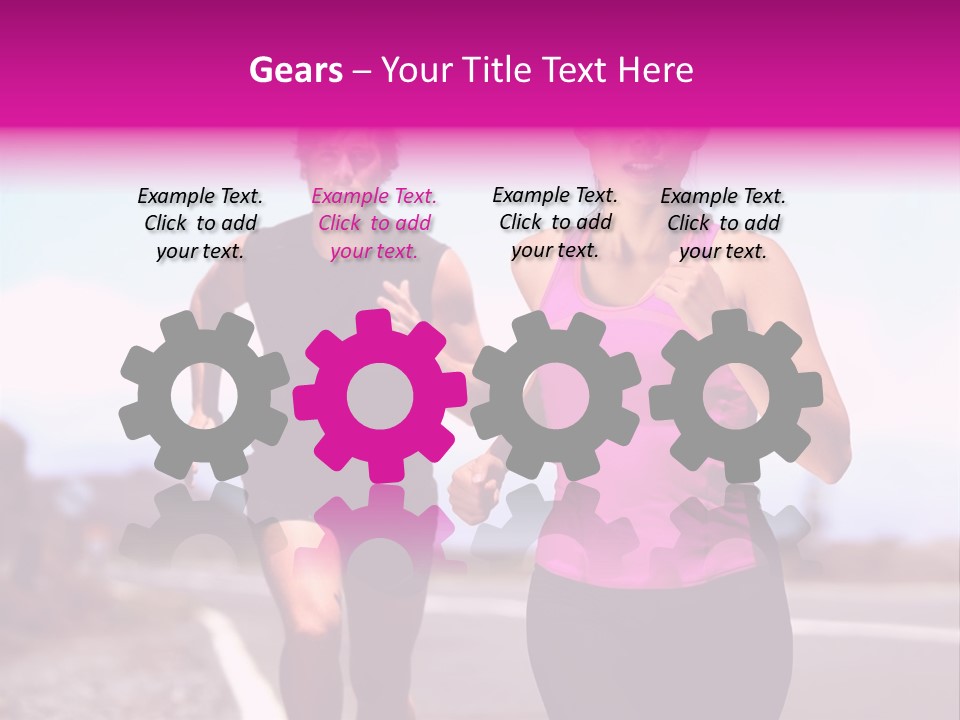 Running Woman Happy Race PowerPoint Template