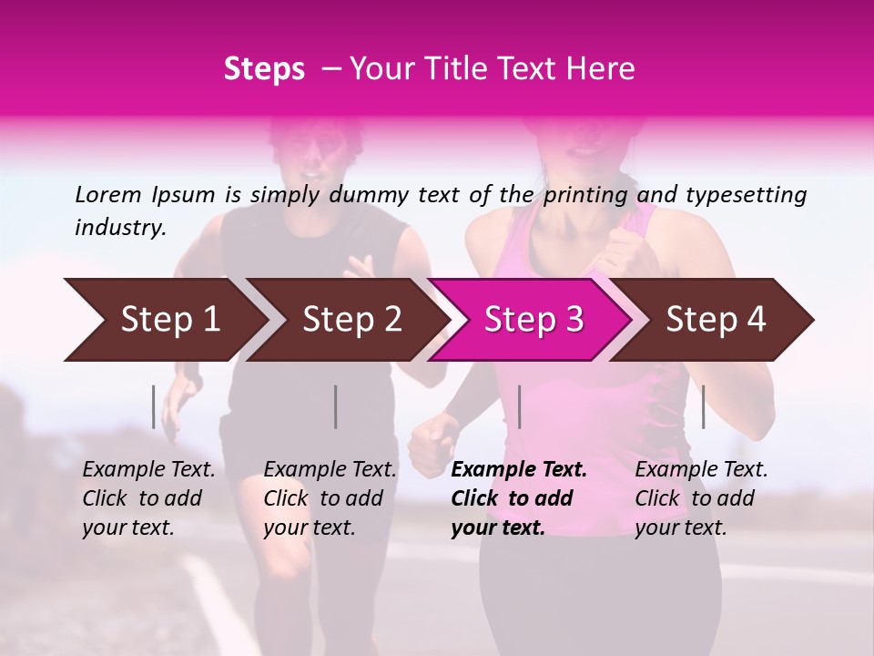 Running Woman Happy Race PowerPoint Template