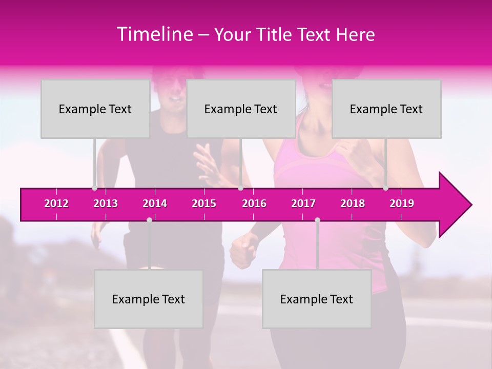 Running Woman Happy Race PowerPoint Template