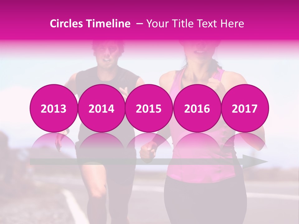 Running Woman Happy Race PowerPoint Template