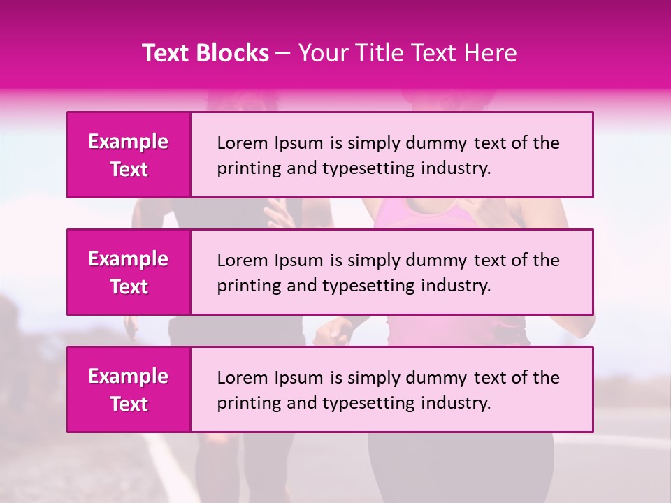 Running Woman Happy Race PowerPoint Template