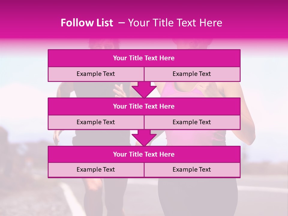 Running Woman Happy Race PowerPoint Template