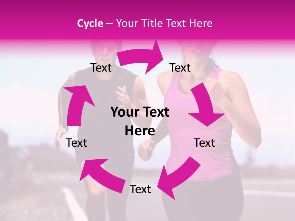 Running Woman Happy Race PowerPoint Template