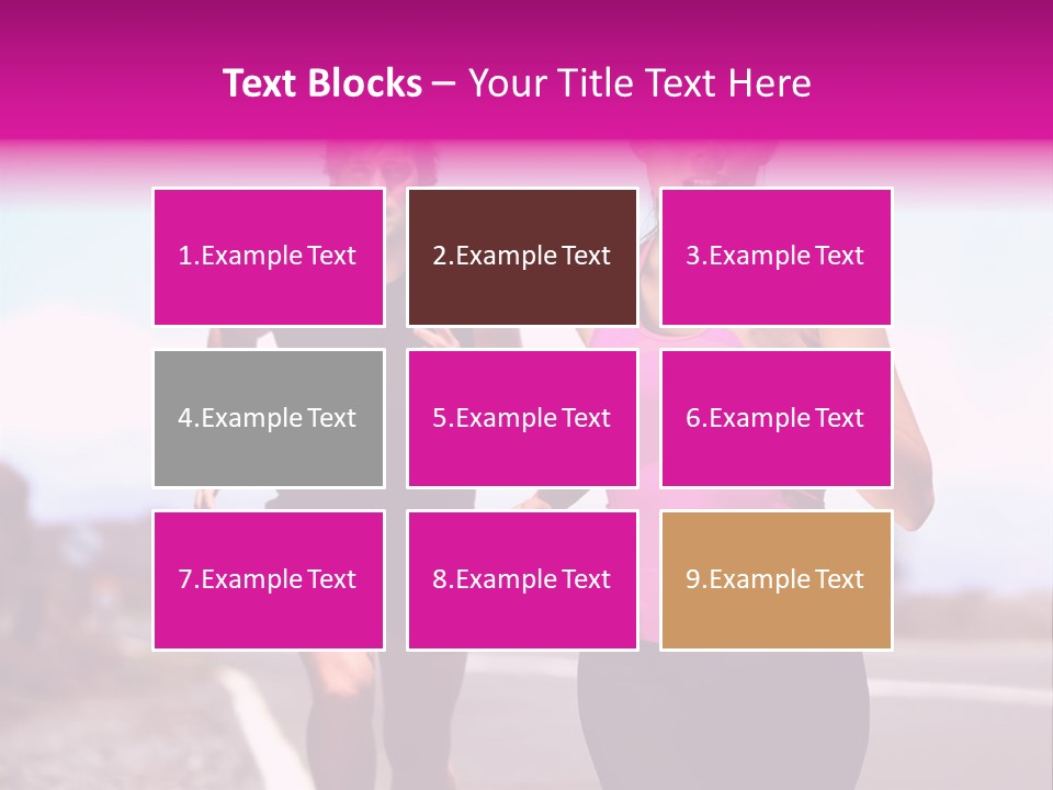 Running Woman Happy Race PowerPoint Template