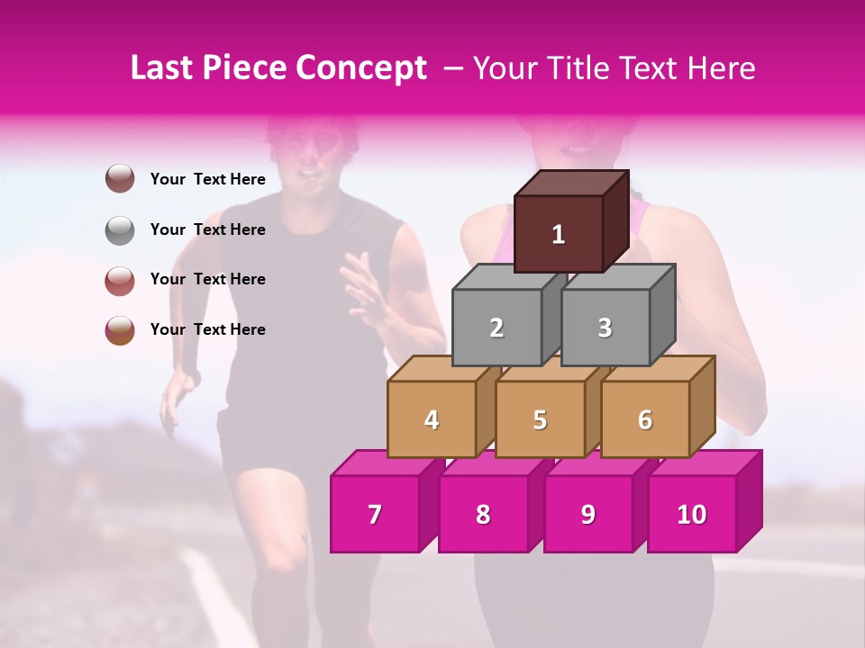 Running Woman Happy Race PowerPoint Template